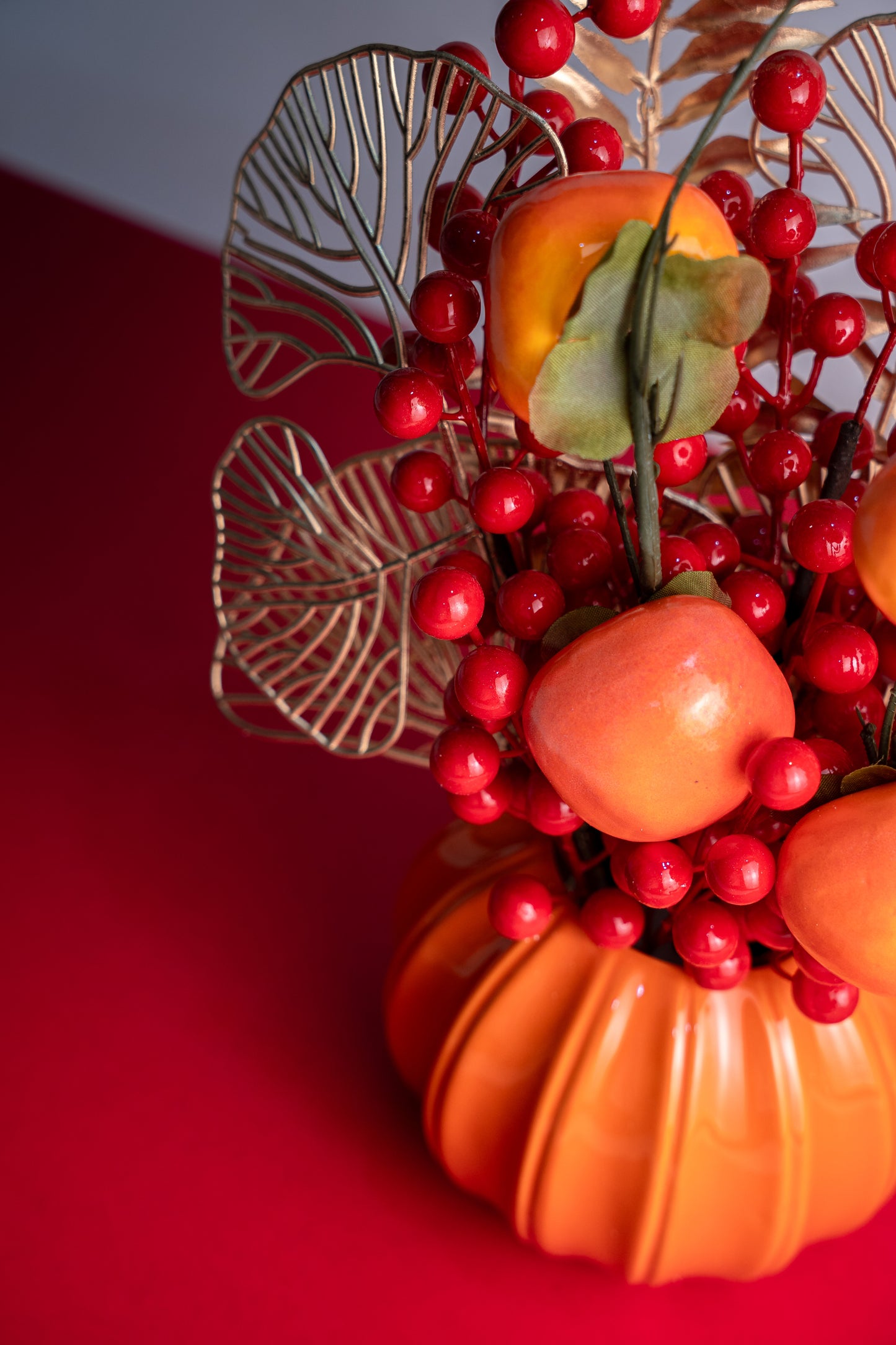 Luxe Faux Berry Pumpkin