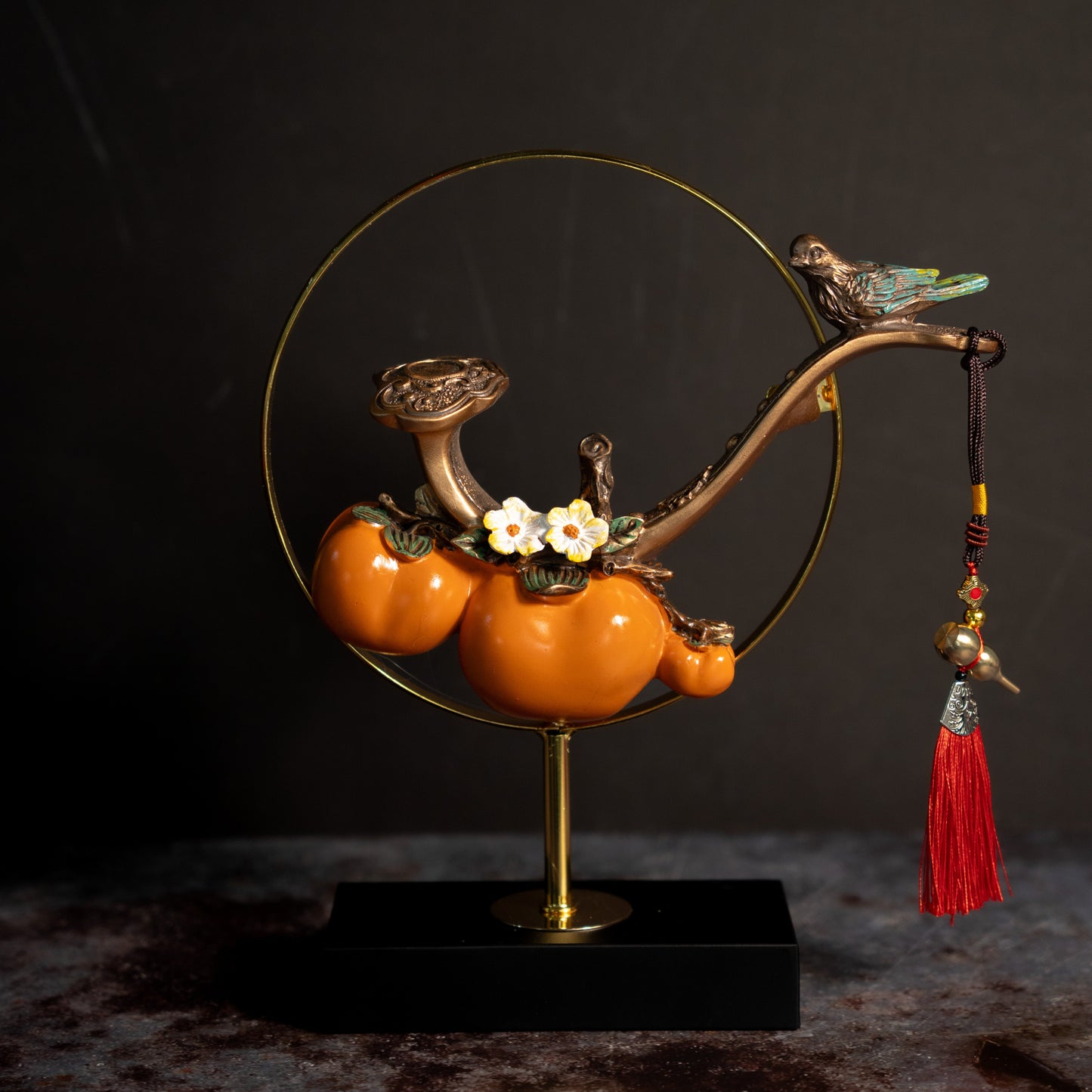 Cherry Persimmon Fruit Sculpture