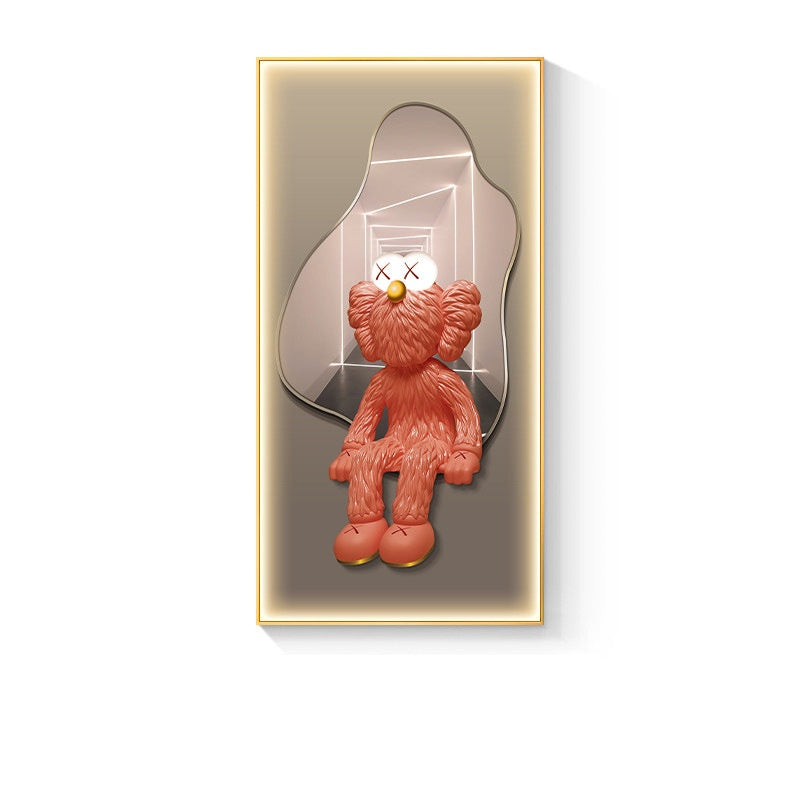 Glowing Bear Entryway LED Light Art