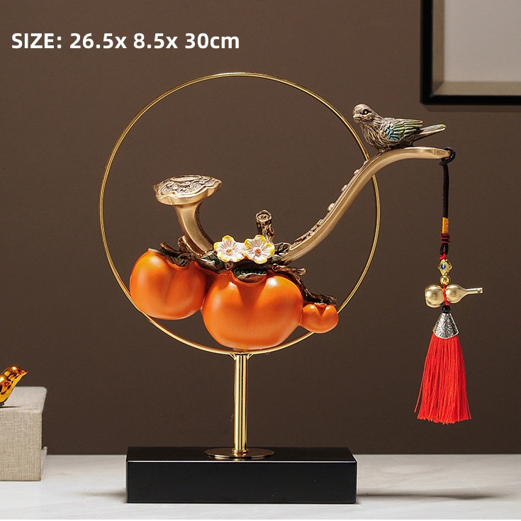 Cherry Persimmon Fruit Sculpture