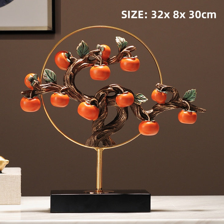 Cherry Persimmon Fruit Sculpture