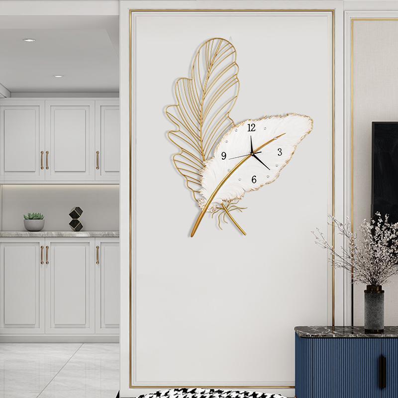 Feather-Inspired Luxury Wall Clock