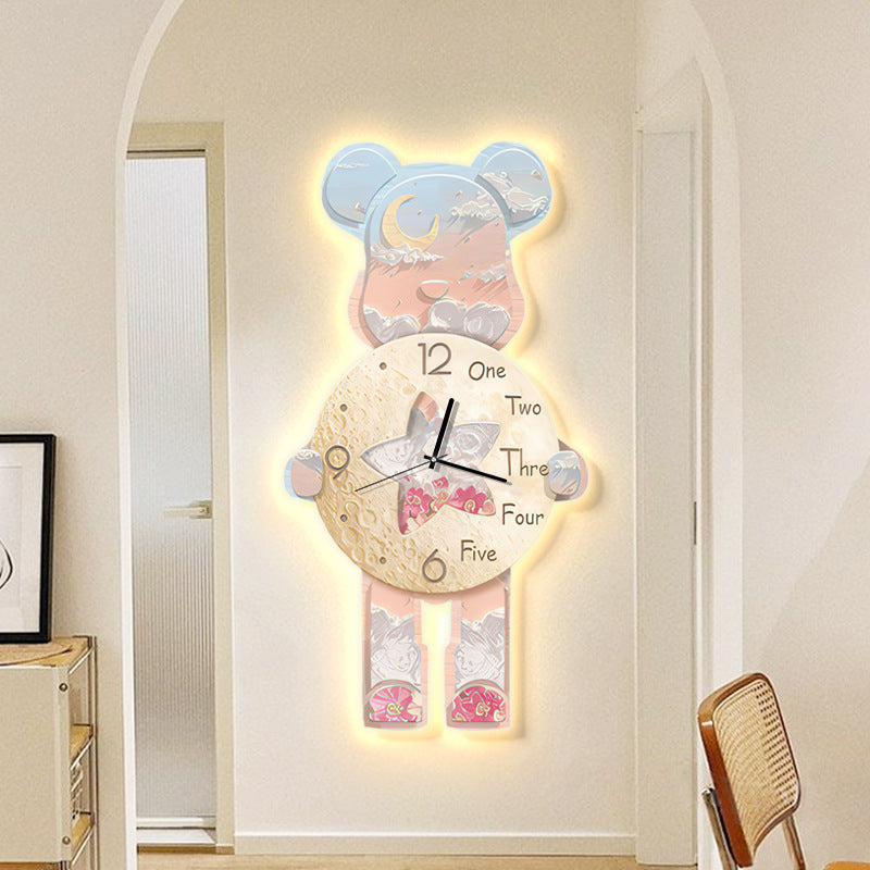 Luxury LED Bear Wall Clock