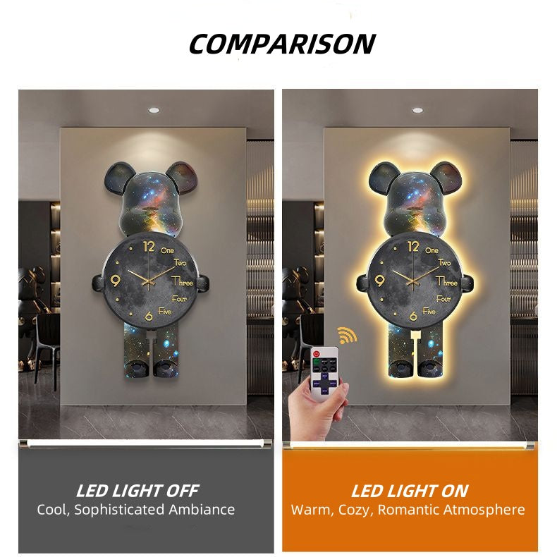 Luxury LED Bear Wall Clock
