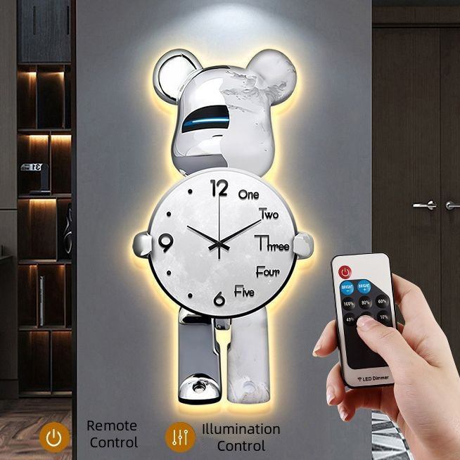 Luxury LED Bear Wall Clock