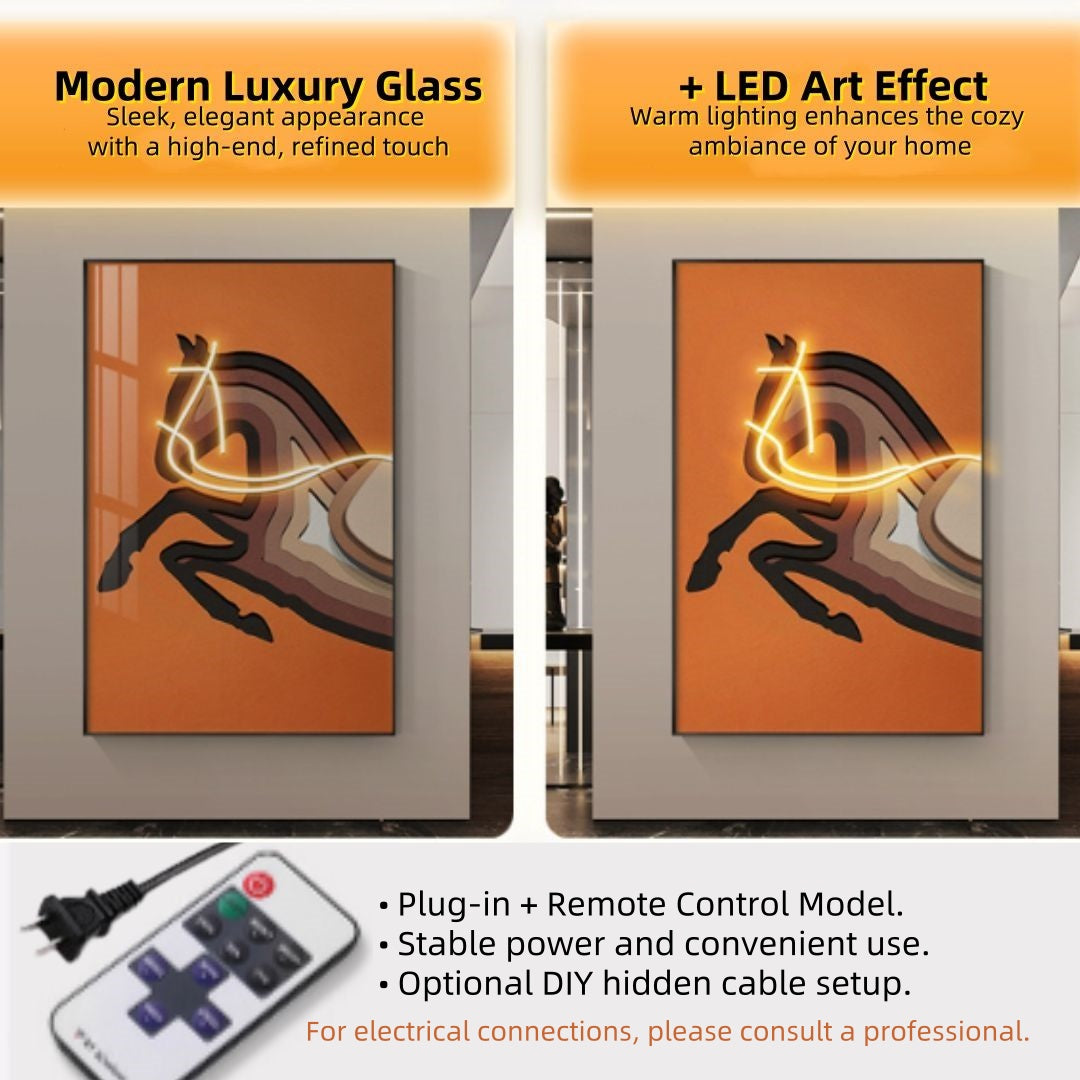 Vibrant Bear LED Light Art