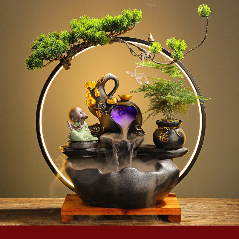 Opulent Prosperity Fountain Decor