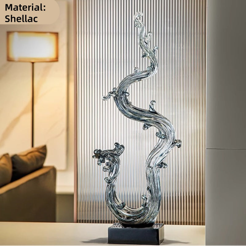 Auspicious Dragon Phoenix Sculpture