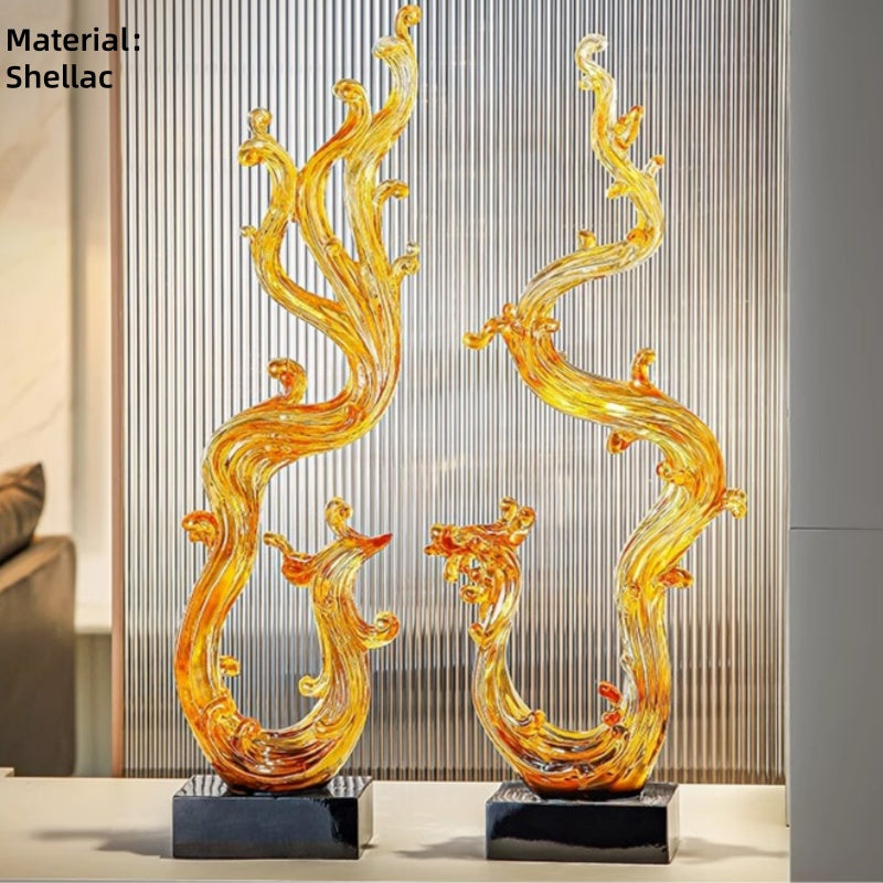 Auspicious Dragon Phoenix Sculpture