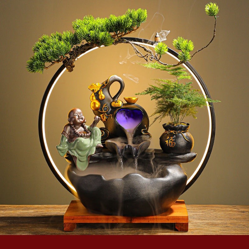 Opulent Prosperity Fountain Decor