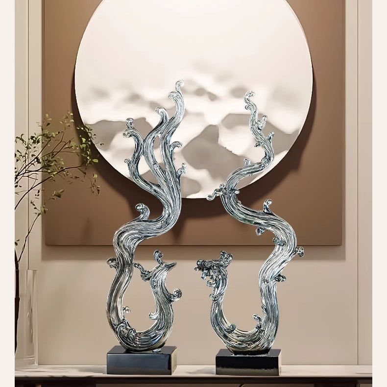 Auspicious Dragon Phoenix Sculpture