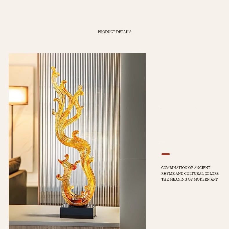 Auspicious Dragon Phoenix Sculpture