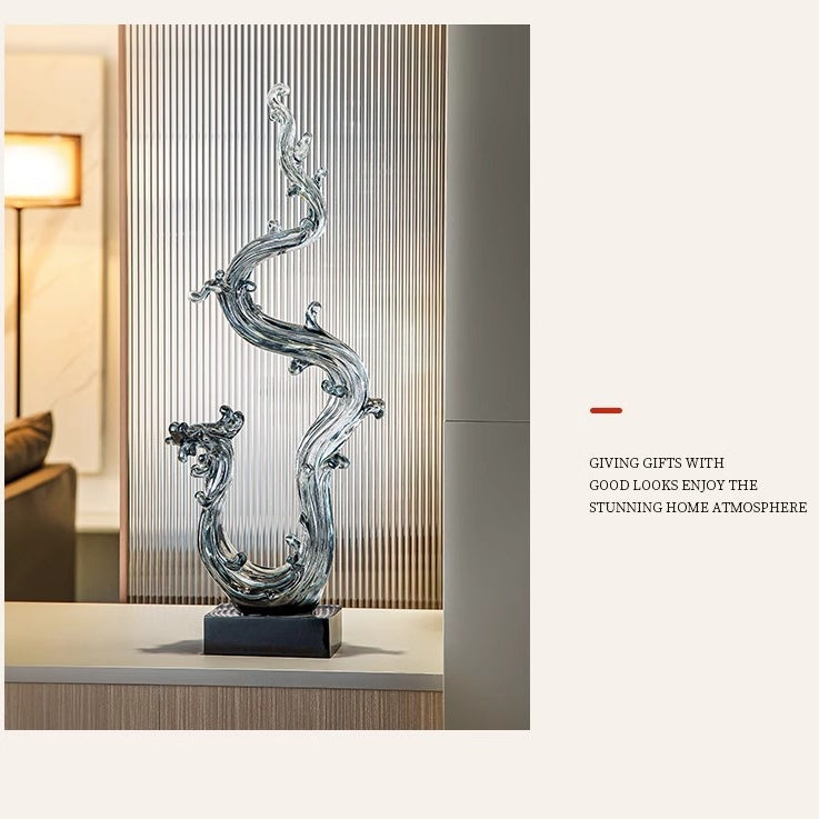 Auspicious Dragon Phoenix Sculpture