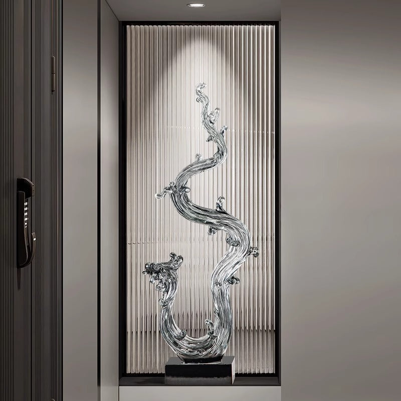 Auspicious Dragon Phoenix Sculpture