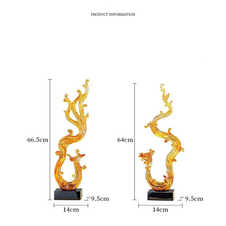 Auspicious Dragon Phoenix Sculpture