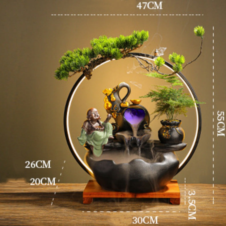 Opulent Prosperity Fountain Decor