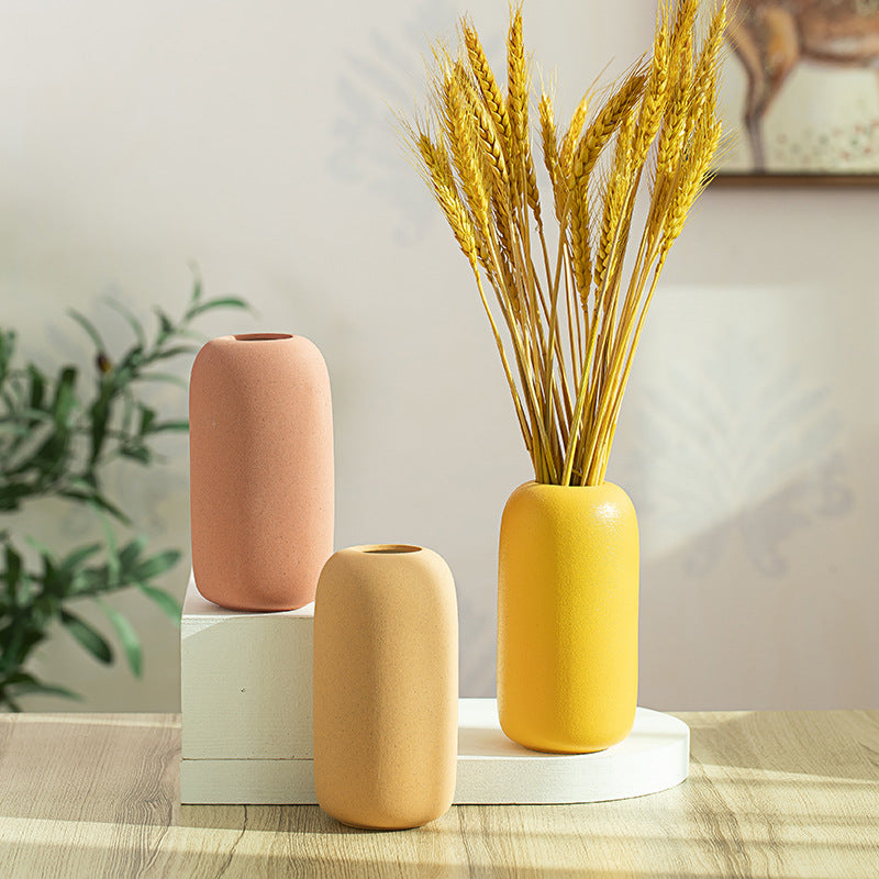 Frosted Ceramic Vase Collection