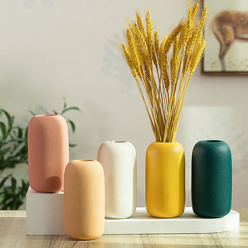 Frosted Ceramic Vase Collection