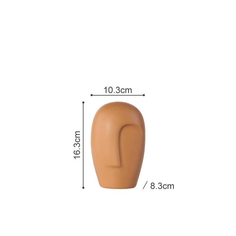 Modern Nordic Face Ceramic Vase