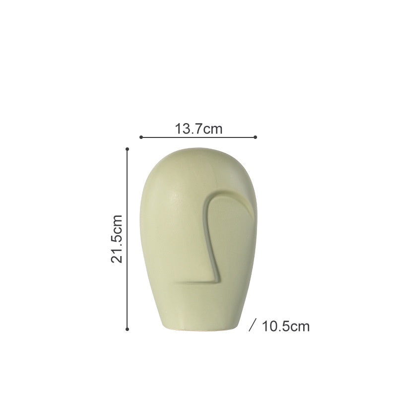 Modern Nordic Face Ceramic Vase