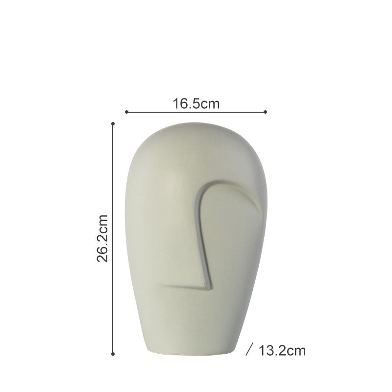 Modern Nordic Face Ceramic Vase