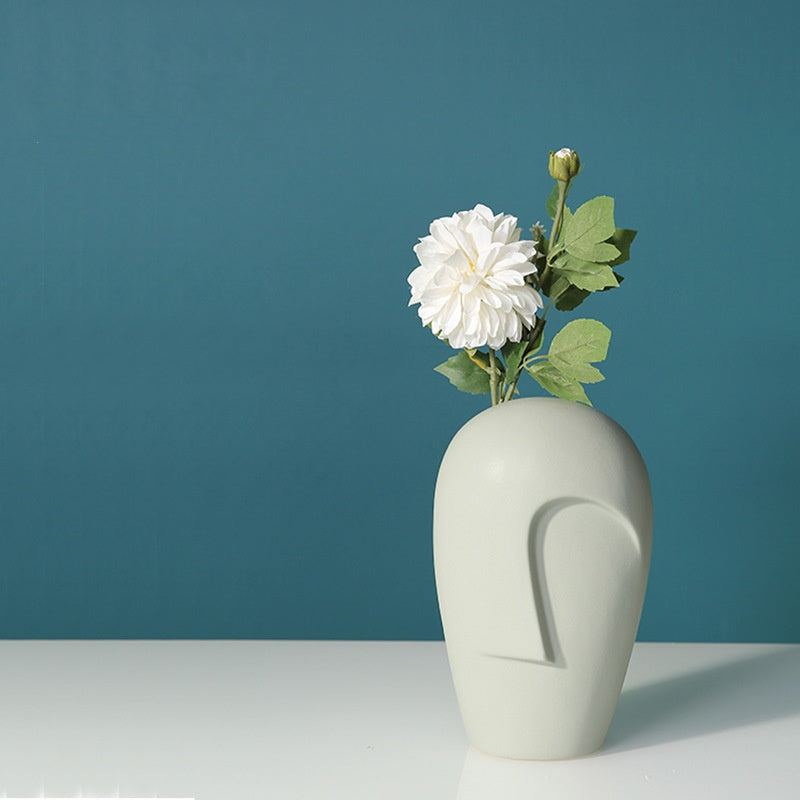 Modern Nordic Face Ceramic Vase