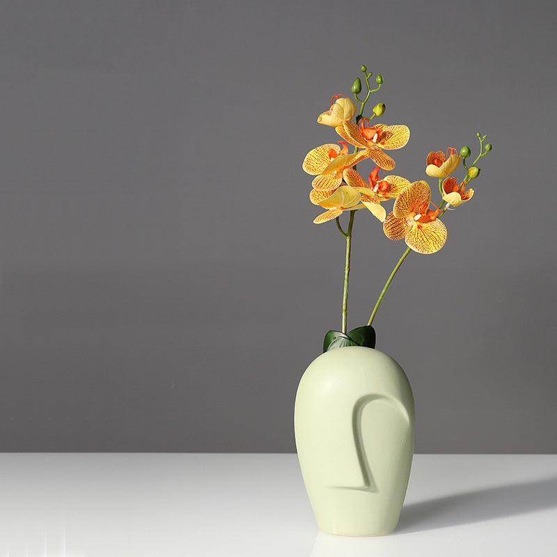 Modern Nordic Face Ceramic Vase