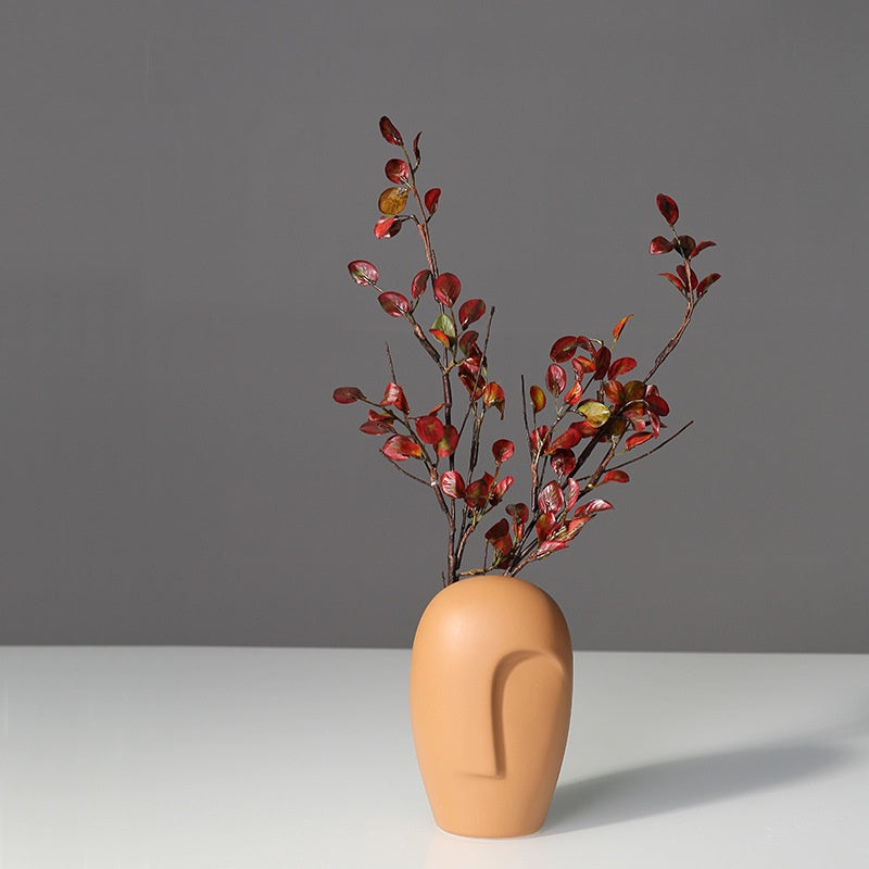 Modern Nordic Face Ceramic Vase