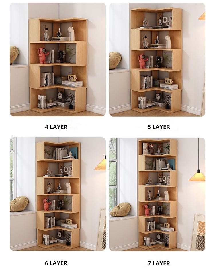 Multi-Layer Corner Bookshelf