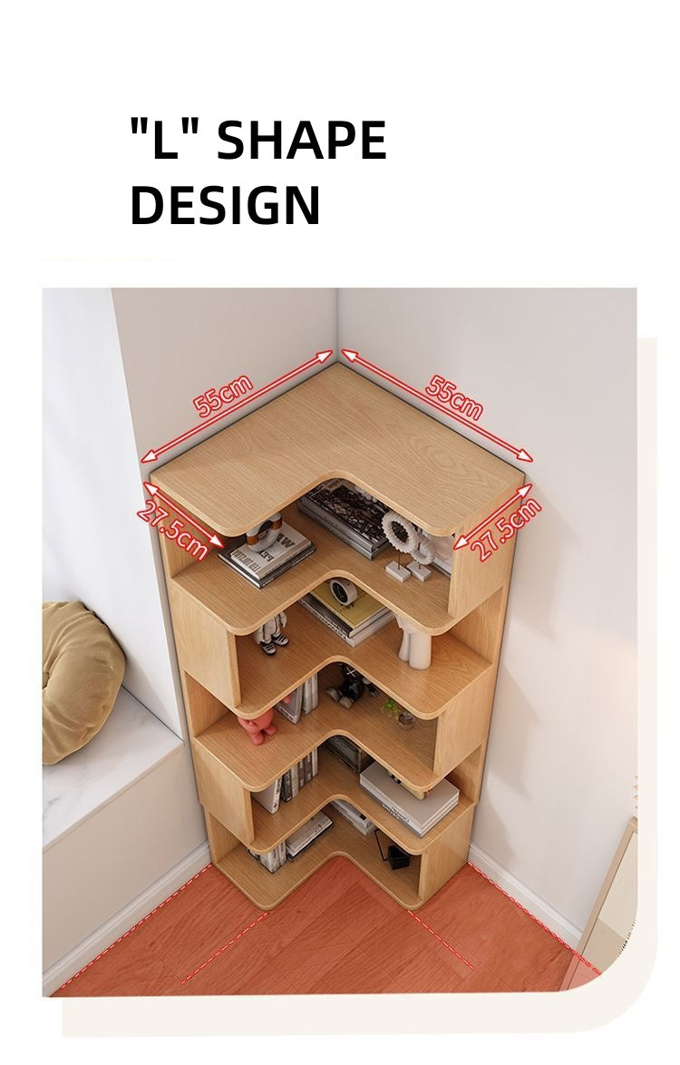 Multi-Layer Corner Bookshelf