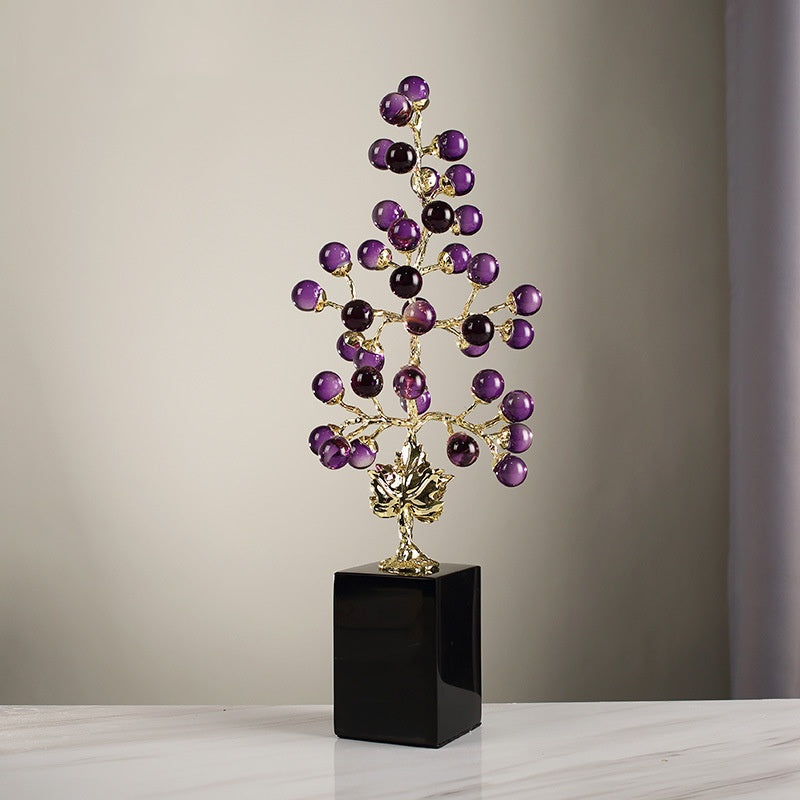 Amethyst Grape Cluster Sculpture