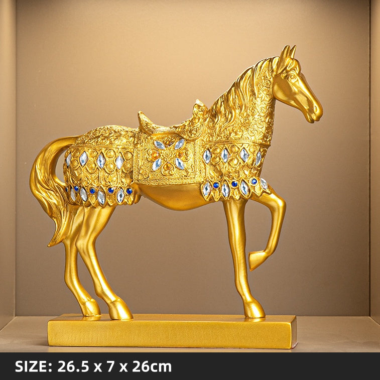 Majestic Galloping Horse Sculpture
