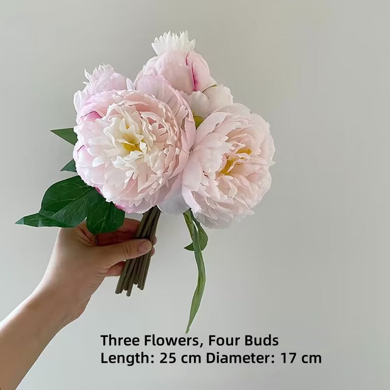 Premium Faux Peony Bouquet – Realistic Floral Arrangement