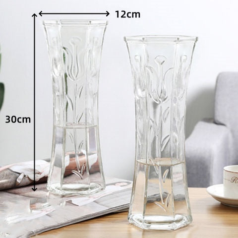 Opulent Glass Vase Set 1 Pair