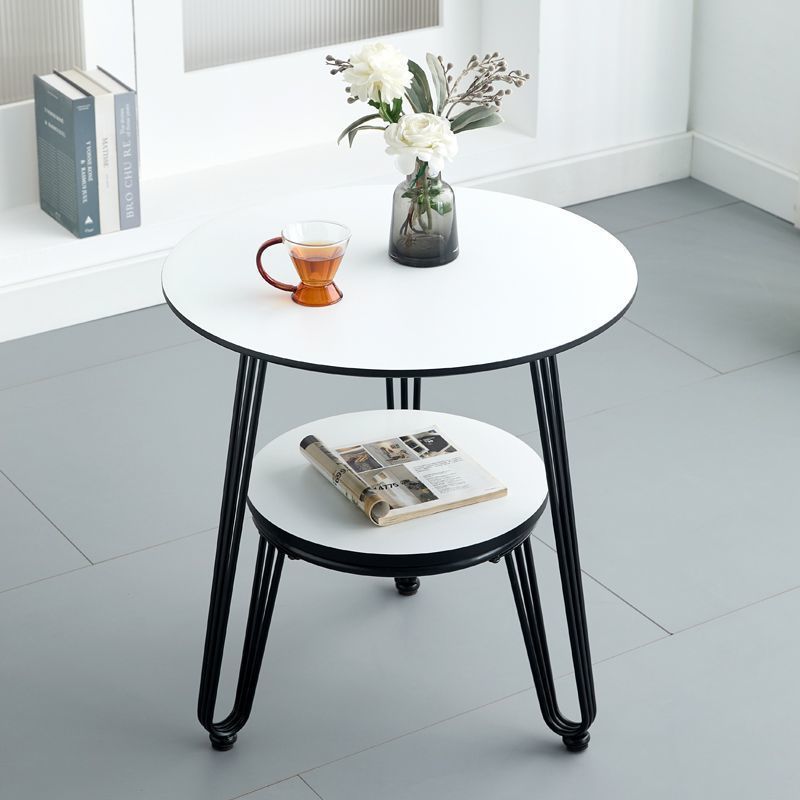 Luxury Dual-Layer Round Stone Coffee Table