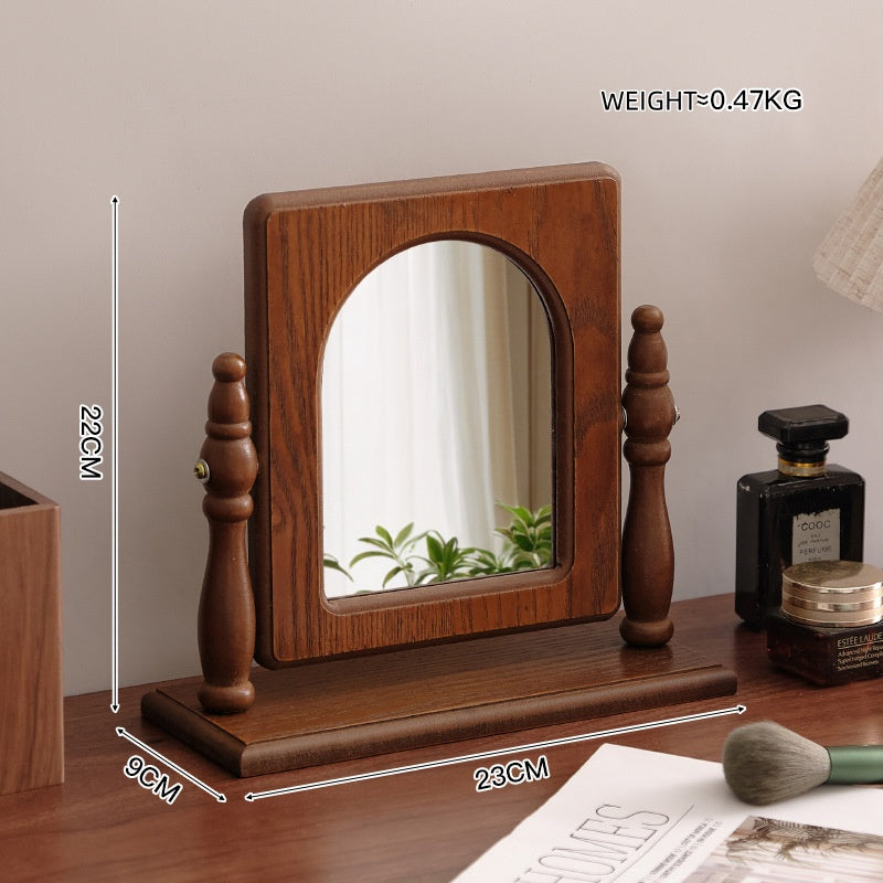 French Elegance Wooden Vanity Mirror  Description: