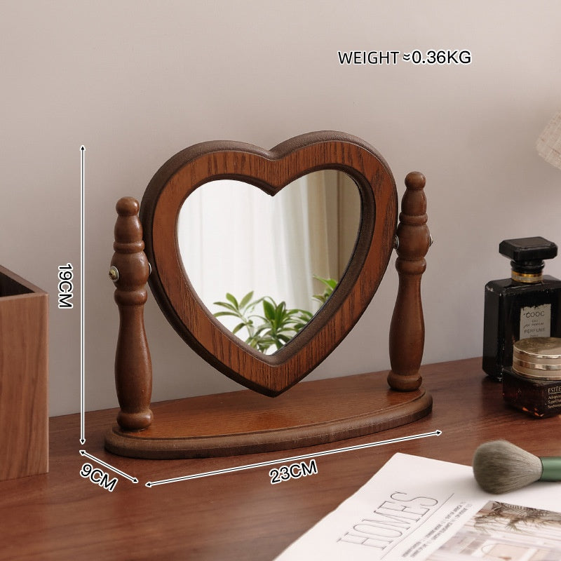 French Elegance Wooden Vanity Mirror  Description: