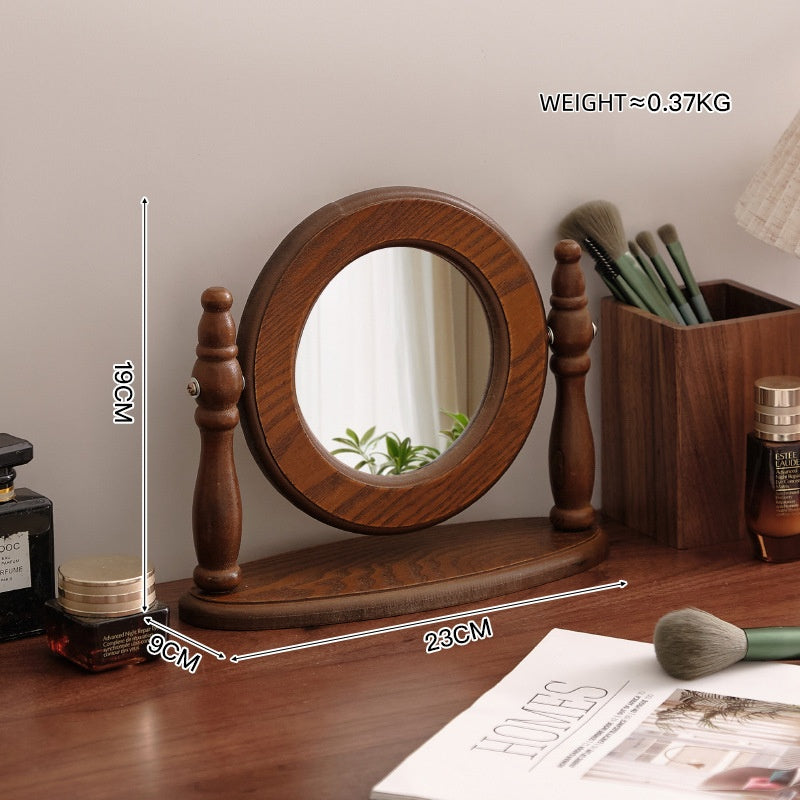 French Elegance Wooden Vanity Mirror  Description:
