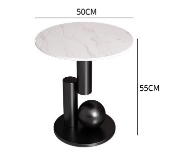 Elegant Round Stone Side Table