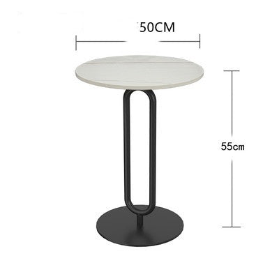Luxury Round Stone Side Table with Elegant Frame