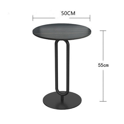 Luxury Round Stone Side Table with Elegant Frame