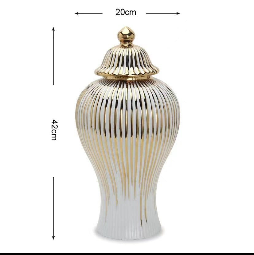 Luxury Ceramic Plated General Jar Vase