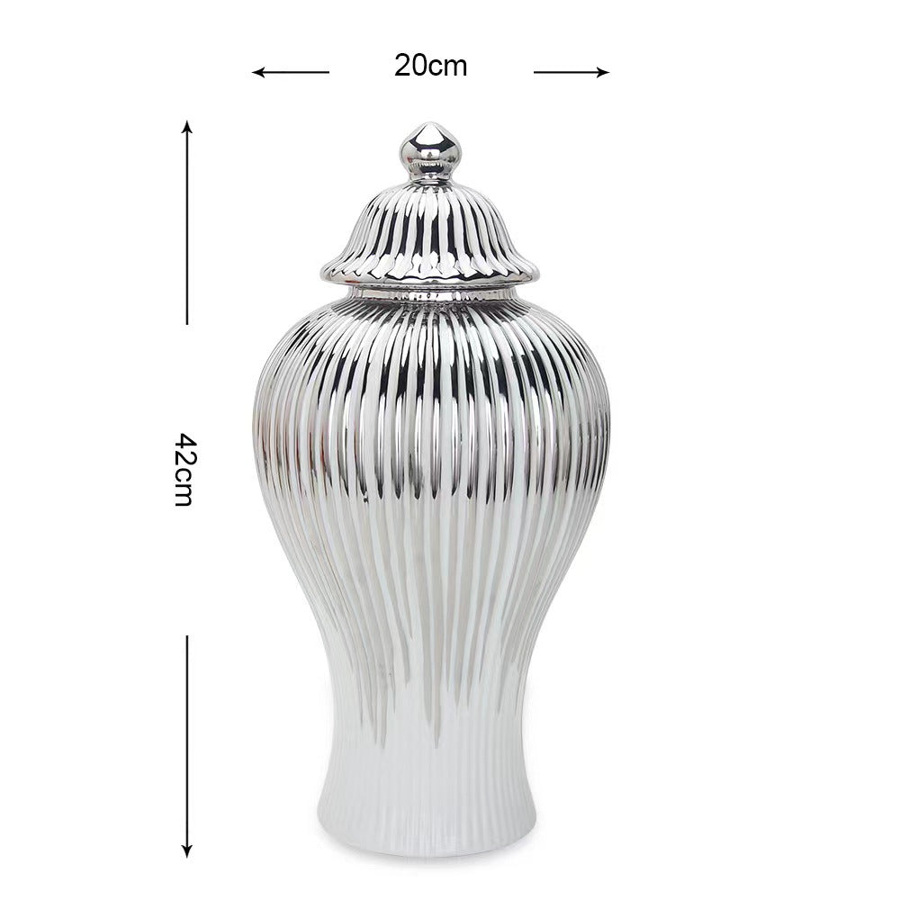 Luxury Ceramic Plated General Jar Vase