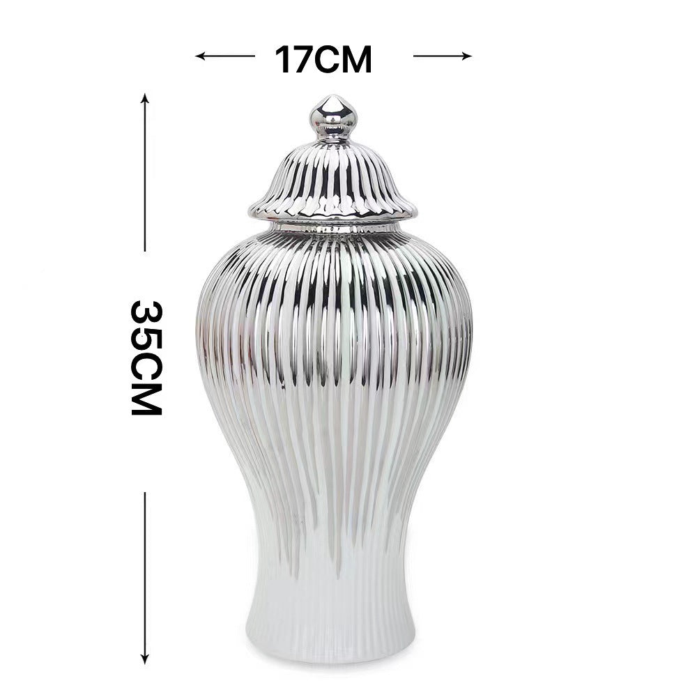 Luxury Ceramic Plated General Jar Vase
