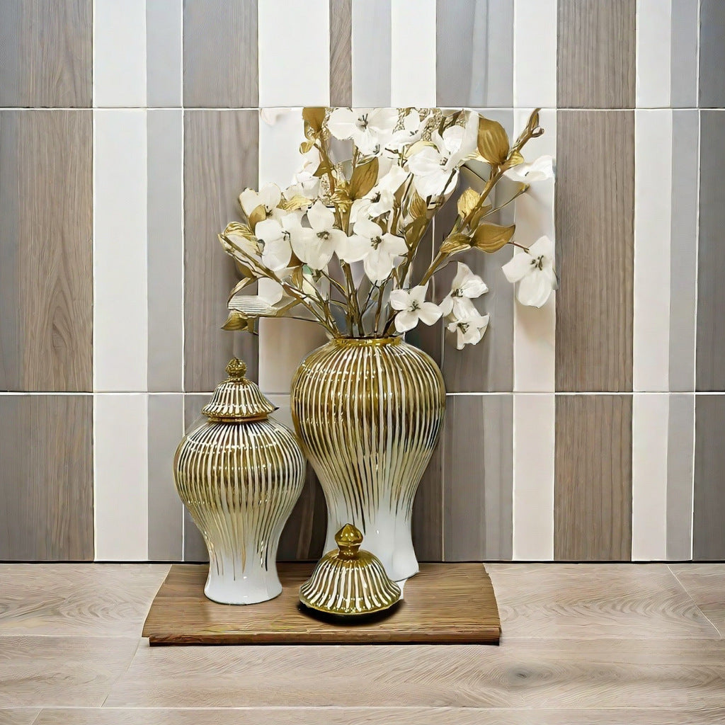 Luxury Ceramic Plated General Jar Vase