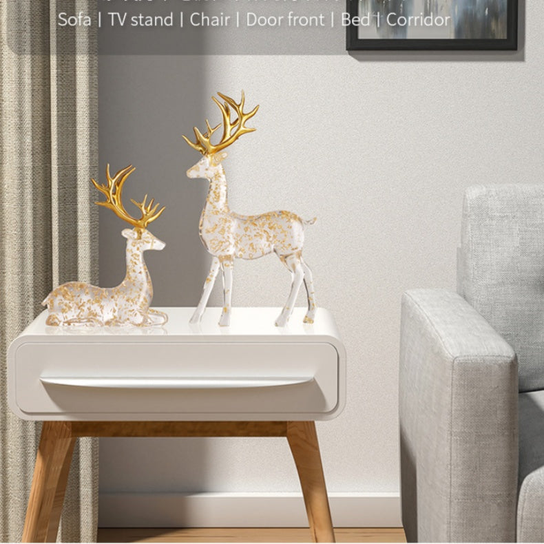 Golden Antler Crystal Pair