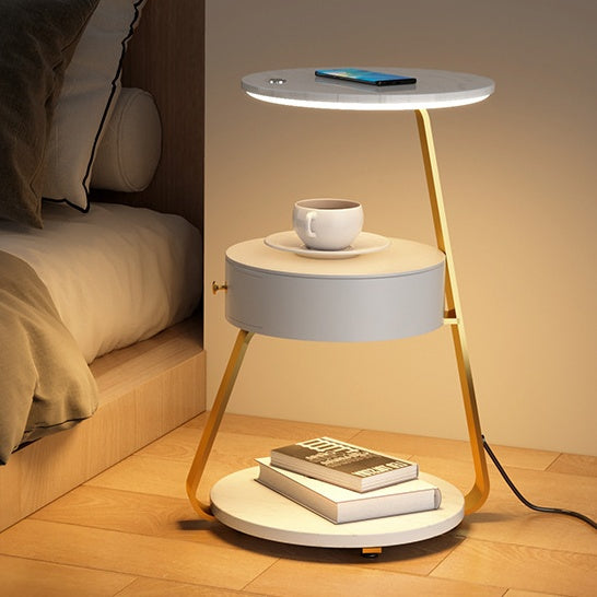 Walnut Marble Charging Lamp