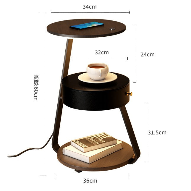 Walnut Marble Charging Lamp