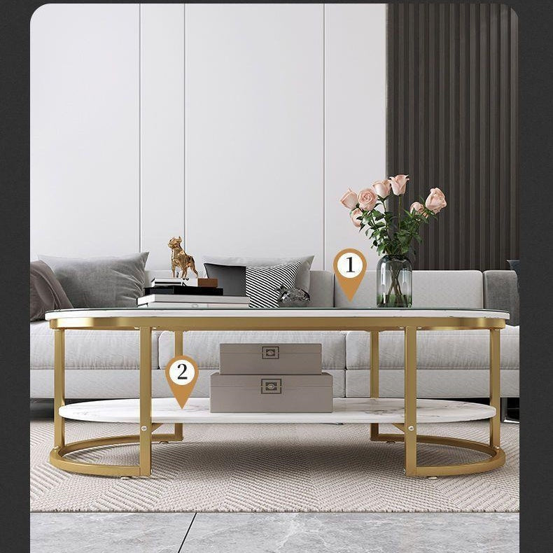 Opulent Marble Glass Table