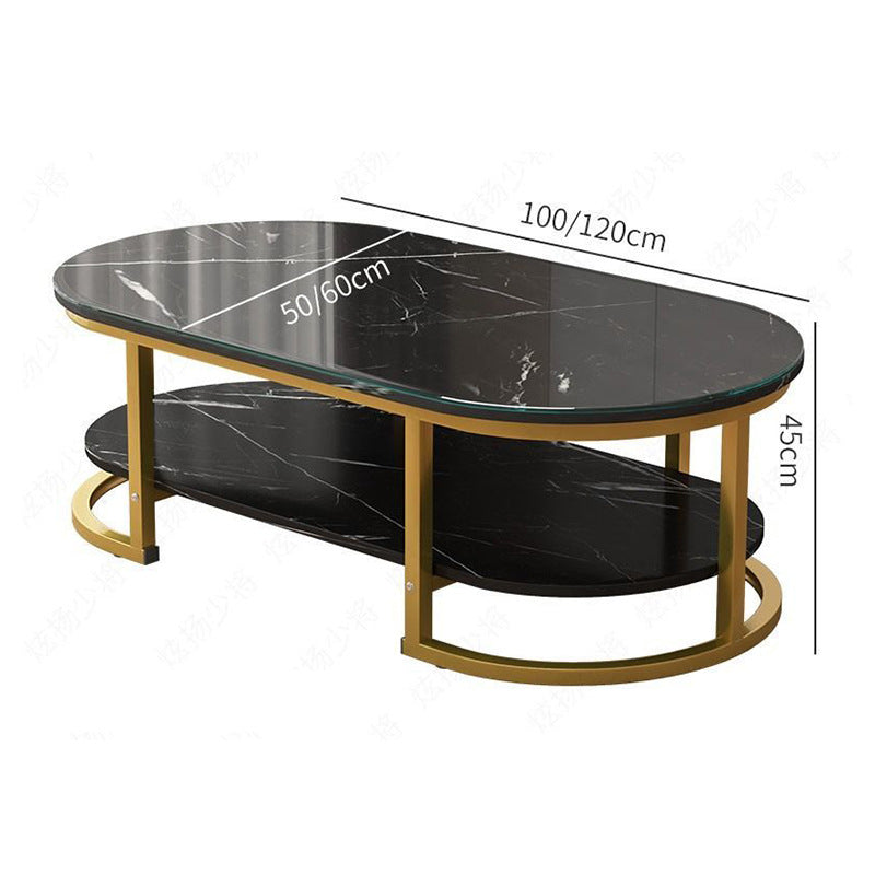 Opulent Marble Glass Table